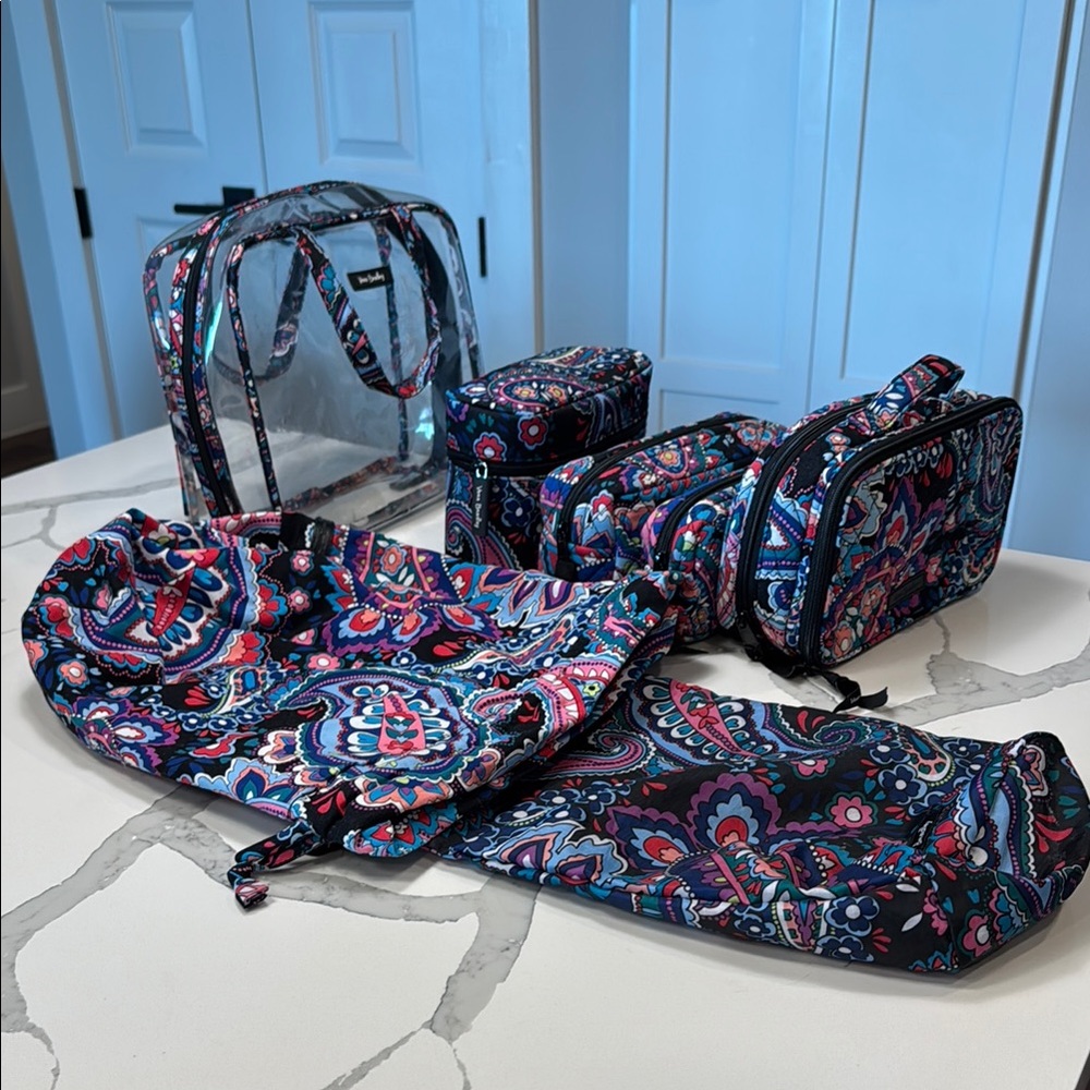 Colorful Paisley Travel Bag Set